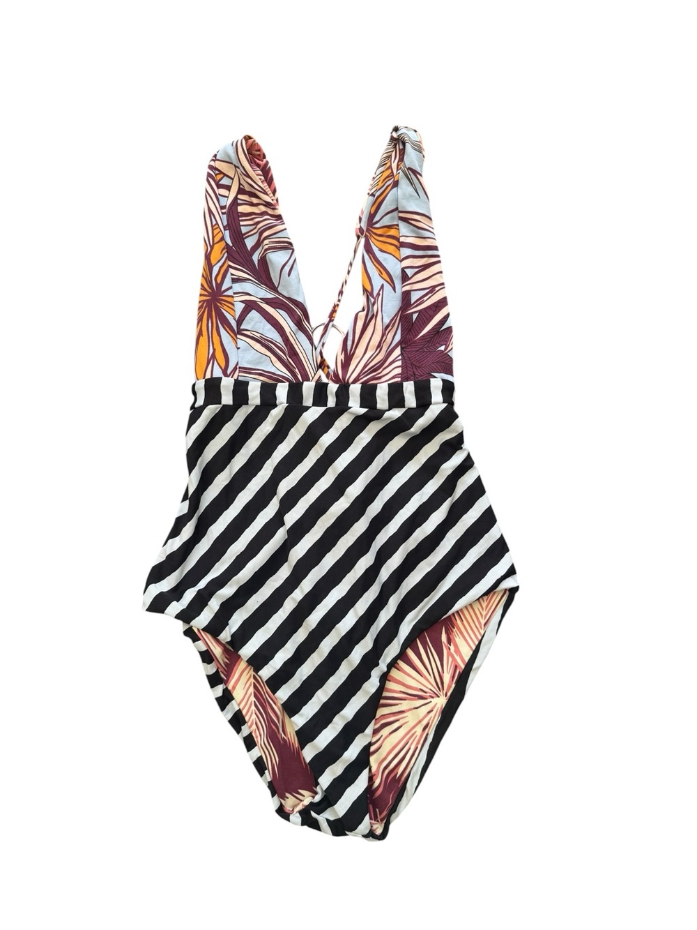 Maaji Striped And Floral Reversible One Piece New Without Tags Size Large.